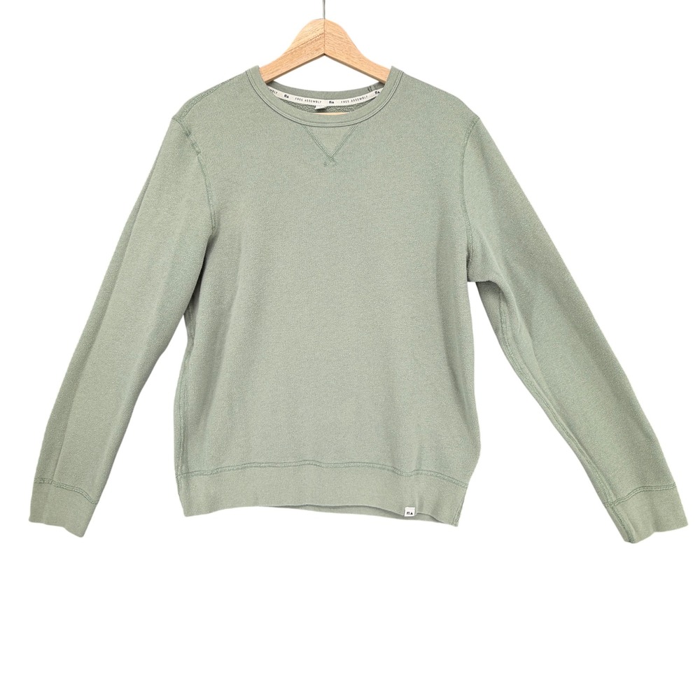 Free Assembly Men's Sage Green Crewneck Sweatshirt Pullover Size M